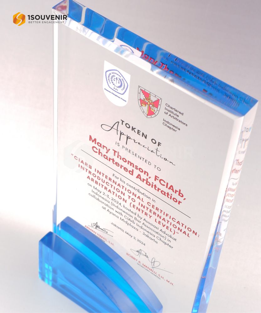 Plakat Akrilik Token Of Appreciation CIArb International Certification - Image 2