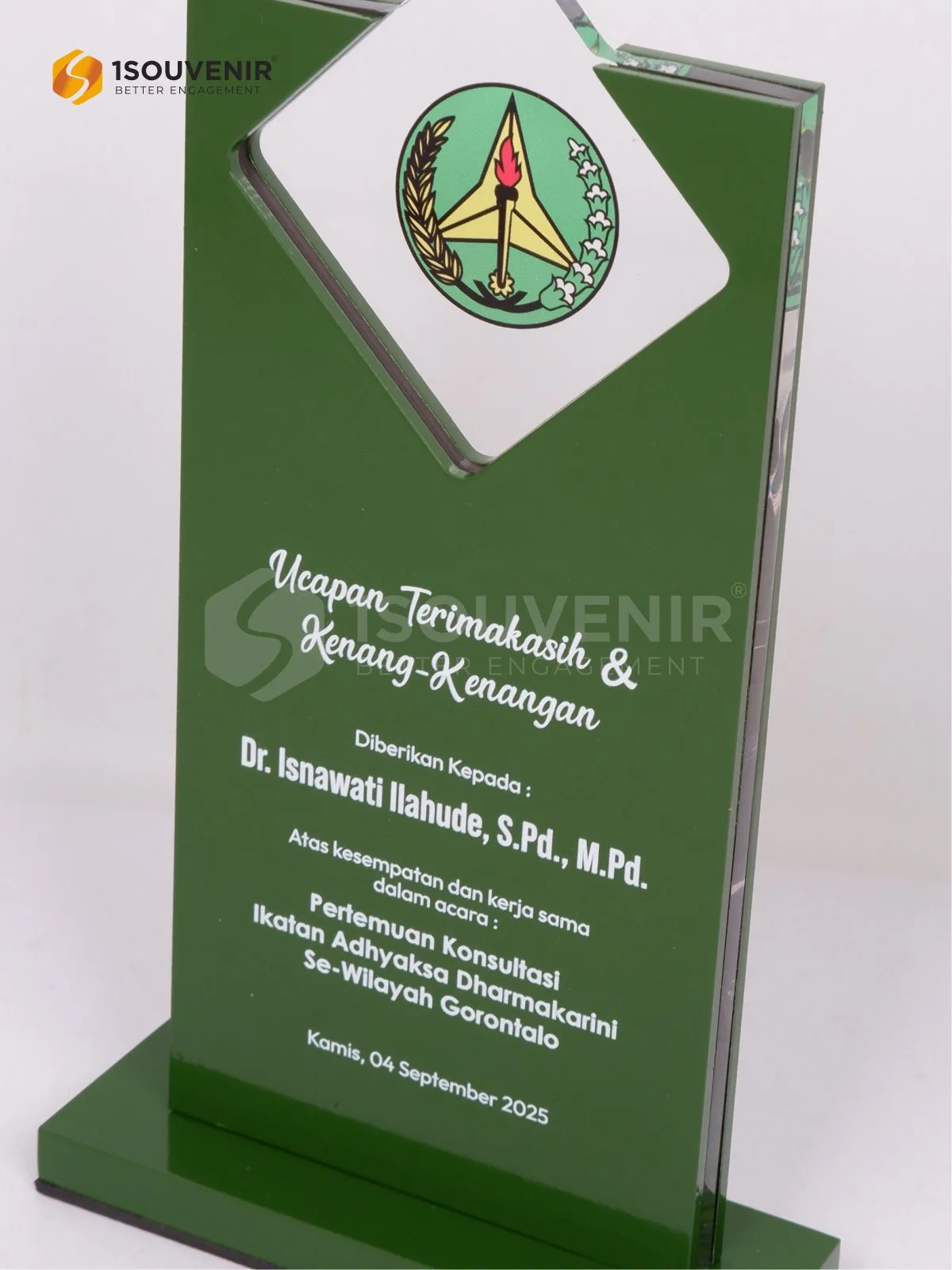 Plakat Akrilik Ucapan Terima Kasih atas Kerja Sama di Pertemuan Konsultasi Ikatan Adhyaksa Dharmakarini - Image 2