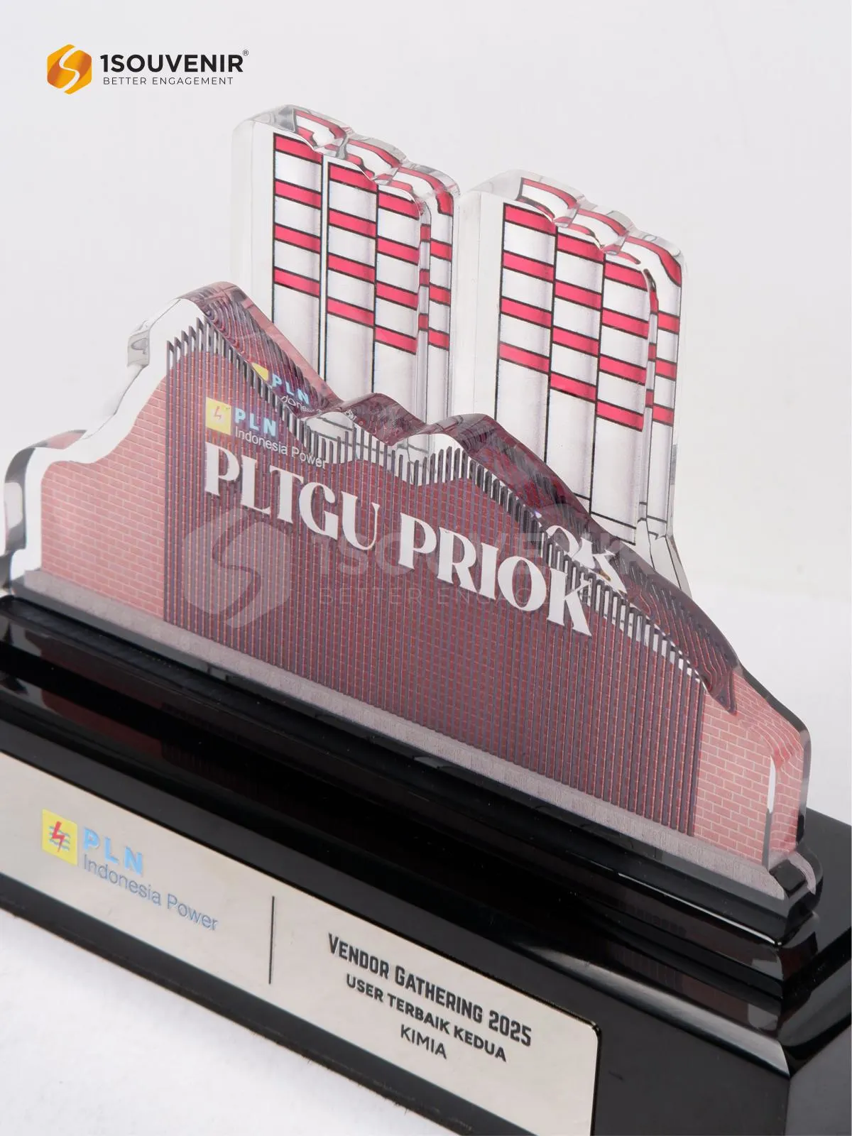 Plakat Akrilik Penghargaan Vendor Gathering 2025 User Terbaik Kedua Kimia dari PLN Indonesia Power - Image 2