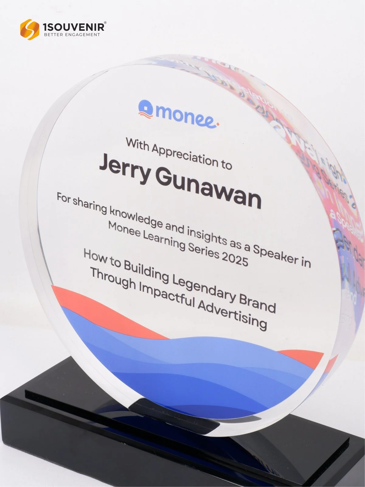 Plakat Akrilik Apresiasi untuk Pembicara dalam Monee Learning Series 2025 - Image 2