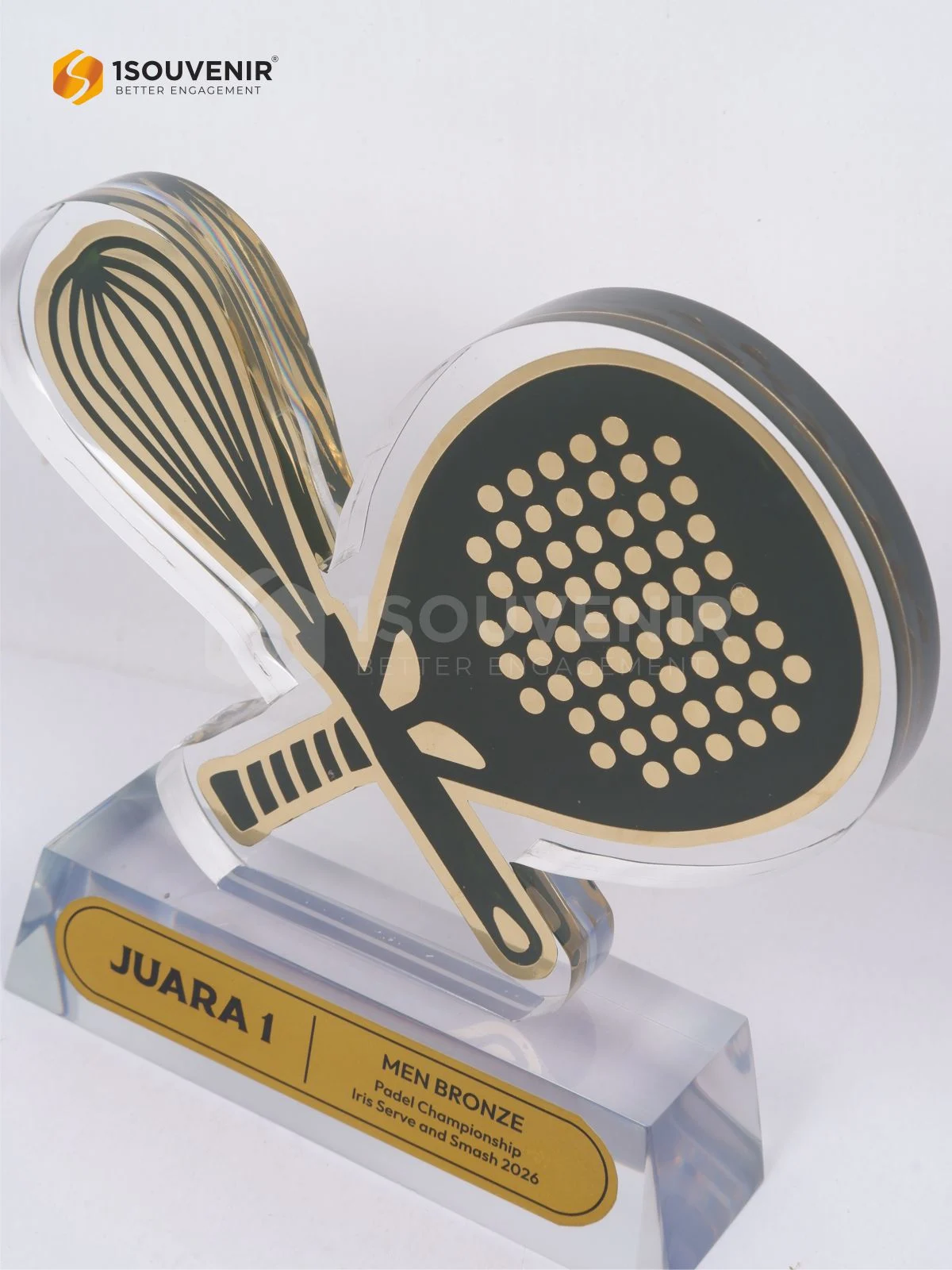 Plakat Akrilik Penghargaan Juara 1 Men Bronze dalam Padel Championship Iris Serve and Smash 2026 - Image 2
