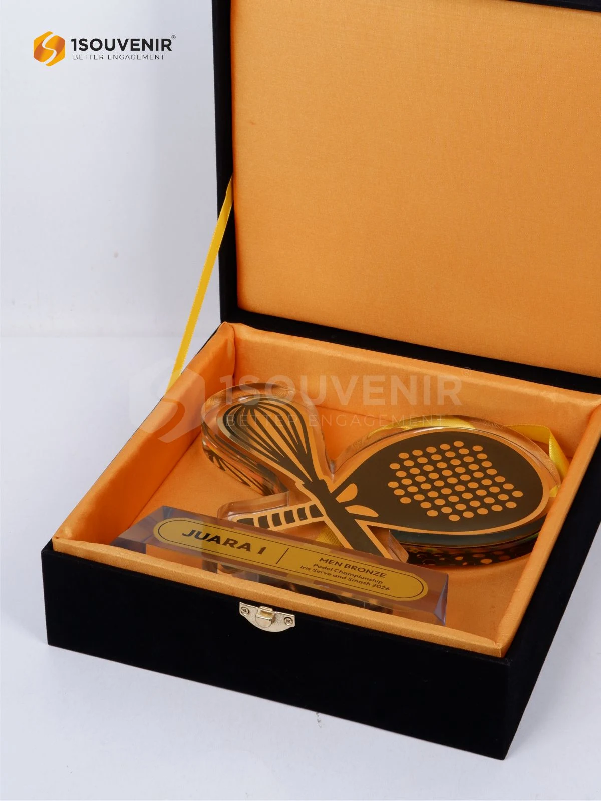 Plakat Akrilik Penghargaan Juara 1 Men Bronze dalam Padel Championship Iris Serve and Smash 2026 - Image 3