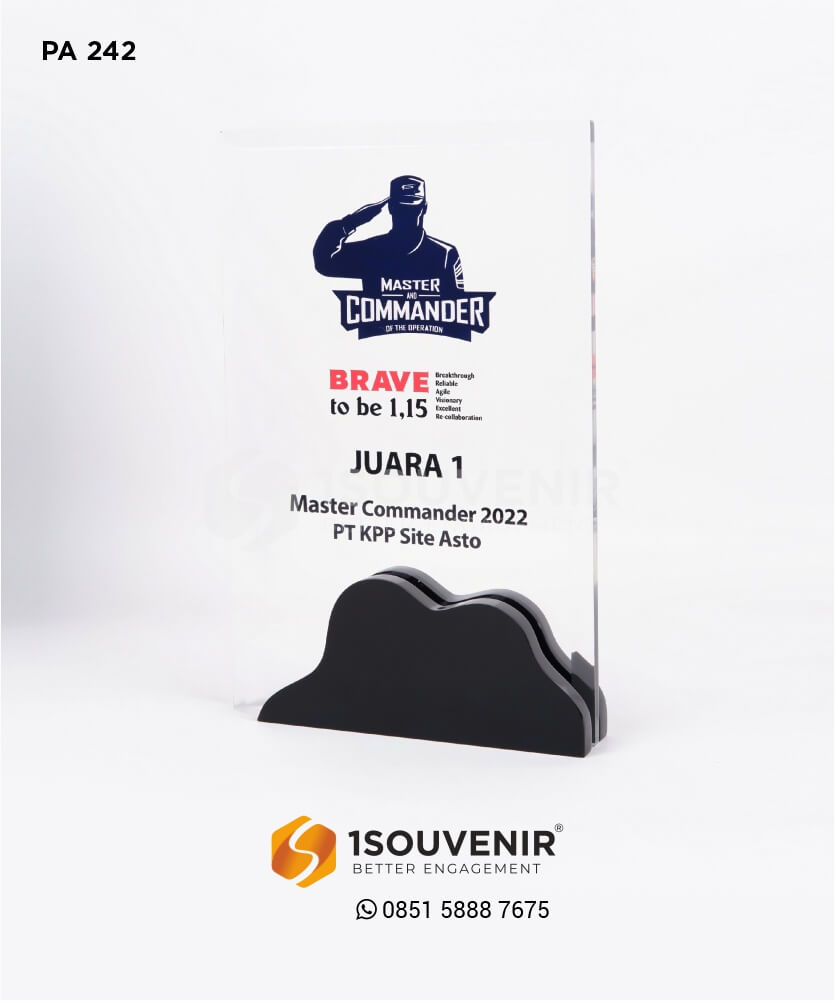 Plakat Akrilik kejuaraan Master Commander 2022 PT KPP Site Astro