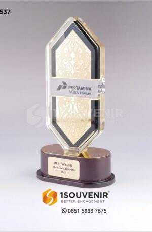 Plakat Akrilik Perisai Talawang Dayak - Pertamina Patra Niaga