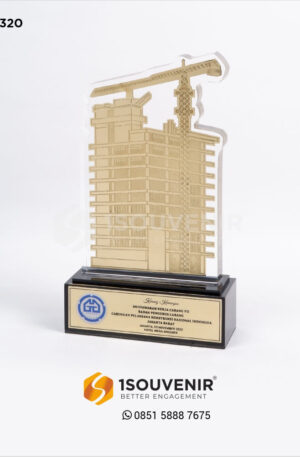 Plakat Akrilik Pelaksana Konstruksi Nasional Indonesia