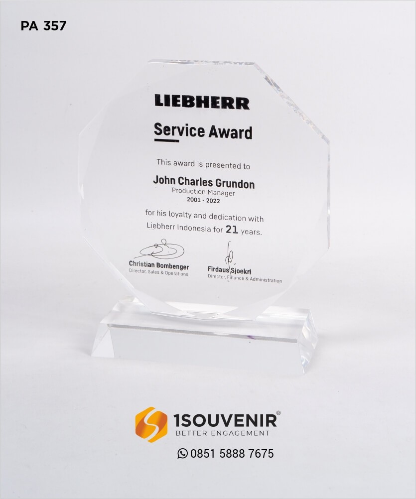 Plakat Akrilik Liebherr Service Award