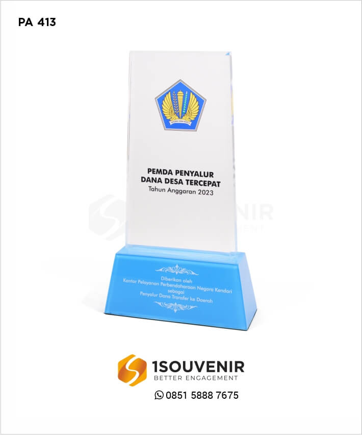 Plakat Akrilik Pemda Penyalur Dana Desa Tercepat