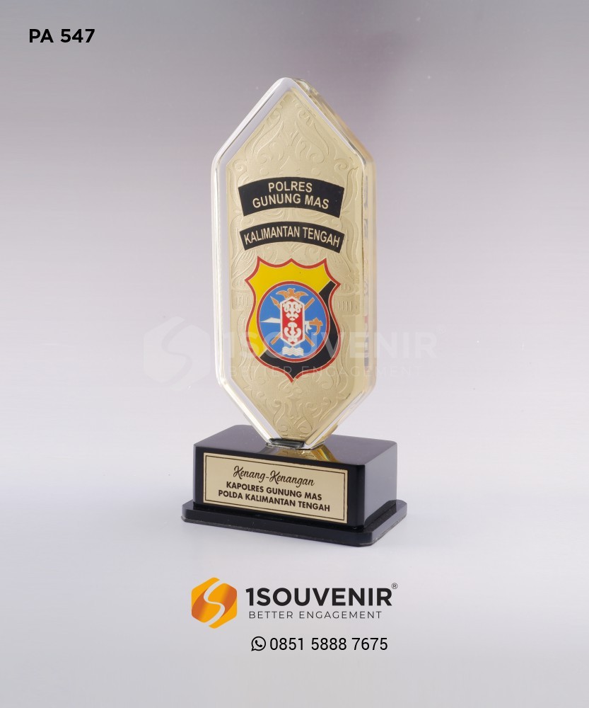 Plakat Akrilik Kapolres Gunung Mas Polda Kalimantan Tengah