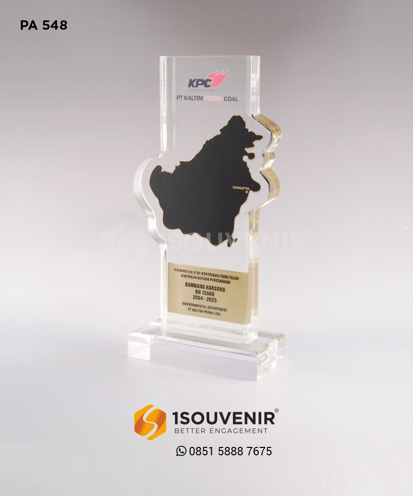 Plakat Akrilik Perusahaan Environmetal Department PT Kaltim Prima Coal Sangatta