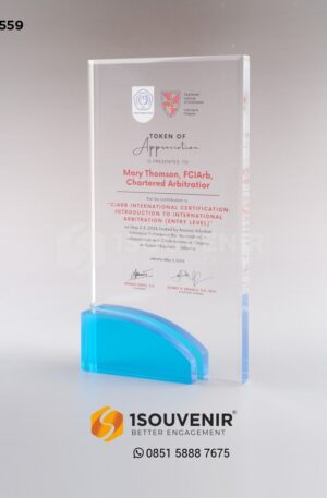 Plakat Akrilik Token Of Appreciation CIArb International Certification