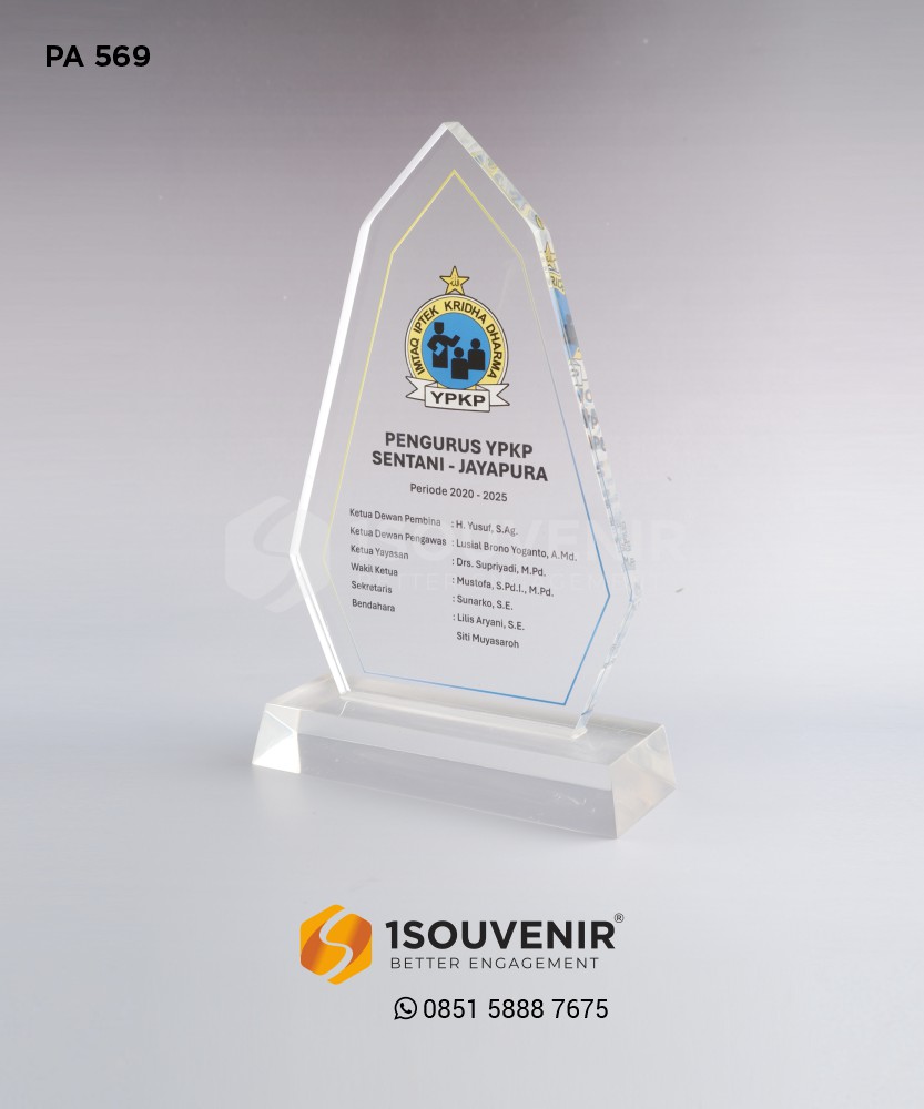 Plakat Akrilik Pengurus YPKP Sentani - Jayapura Periode 2020 - 2025