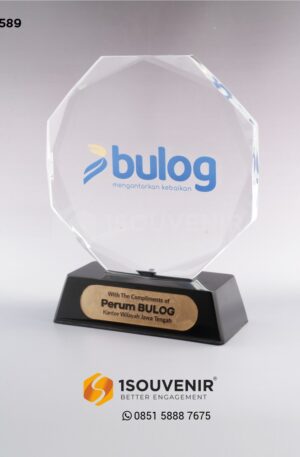 Plakat Akrilik Segi Delapan Compliments Perum BULOG Wilayah Jawa Tengah