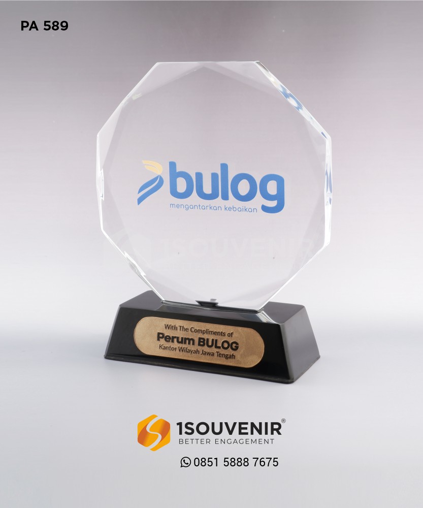 Plakat Akrilik Segi Delapan Compliments Perum BULOG Wilayah Jawa Tengah