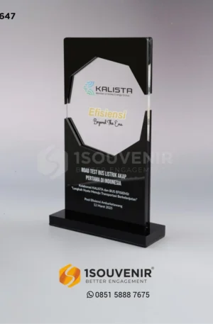 Plakat Akrilik Road Test Bus Listrik Akap Pertama di Indonesia Kolaborasi Kalista dan Bus Efisiensi