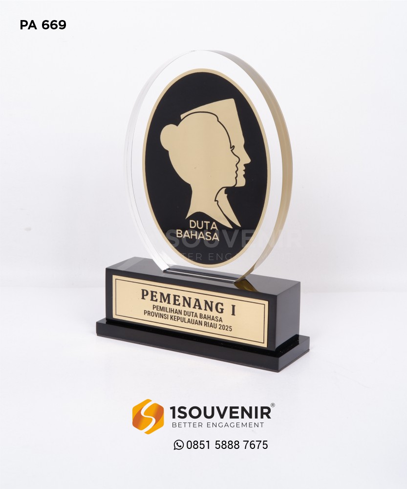 Plakat Akrilik Logam Pemilihan Duta Bahasa Provinsi Kepulauan Riau 2025