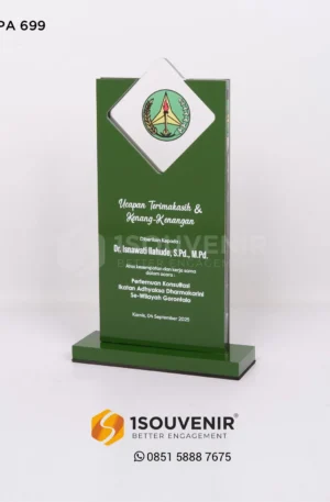 Plakat Akrilik Ucapan Terima Kasih atas Kerja Sama di Pertemuan Konsultasi Ikatan Adhyaksa Dharmakarini