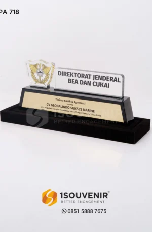 Plakat Akrilik Apresiasi Direktorat Jendral Bea dan Cukai untuk CV Globalindo Sukses Marine