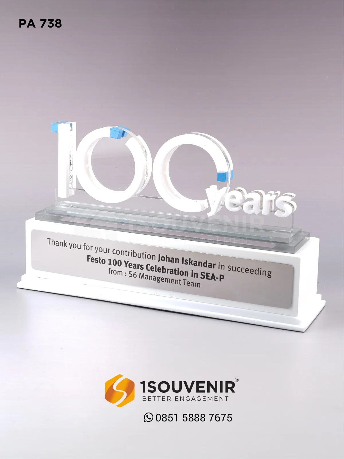 Plakat Akrilik Festo 100 Years Celebration in SEA-P sebagai Apresiasi untuk Setiap Kontribusi